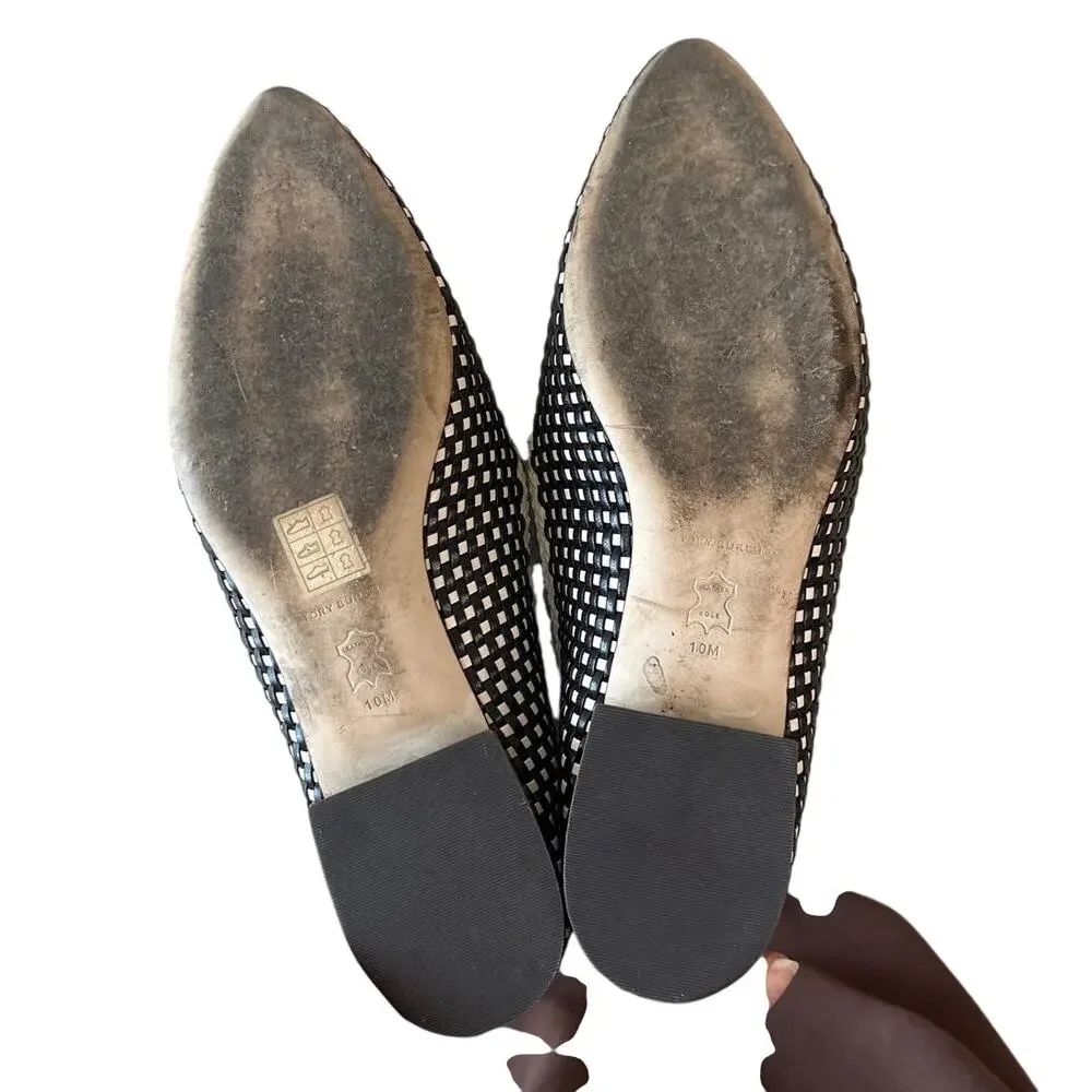 Tory Burch Envelope Bicolor Woven Loafers Coco‎ Cream 10